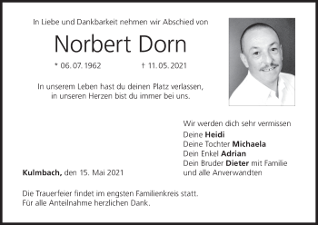 Anzeige von Norbert Dorn von MGO