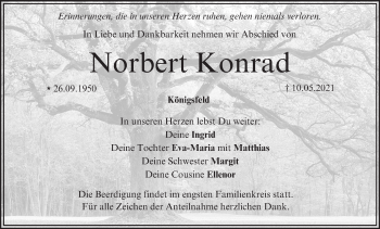 Anzeige von Norbert Konrad von MGO