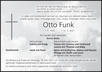 Anzeige von Otto Funk von MGO