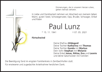 Anzeige von Paul Lunz von MGO