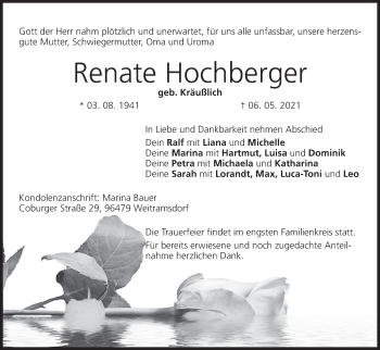 Anzeige von Renate Hochberger von MGO