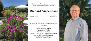 Anzeige von Richard Siebenhaar von MGO