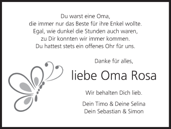 Anzeige von Rosa  von MGO