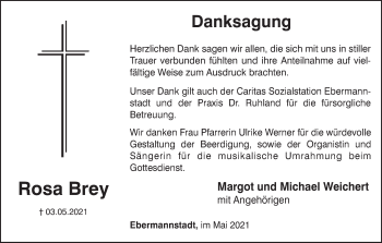 Anzeige von Rosa Brey von MGO