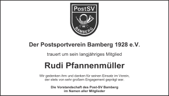 Anzeige von Rudi Pfannenmüller von MGO