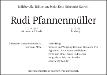 Anzeige von Rudi Pfannenmüller von MGO