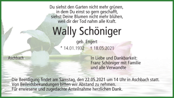 Anzeige von Wally Schöniger von MGO