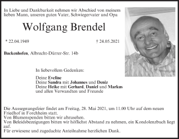 Anzeige von Wolfgang Brendel von MGO