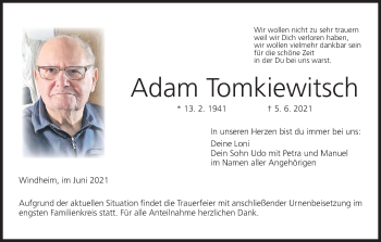 Anzeige von Adam Tomkiewitsch von MGO