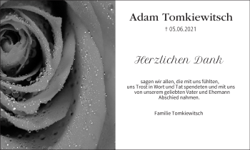 Anzeige von Adam Tomkiewitsch von MGO