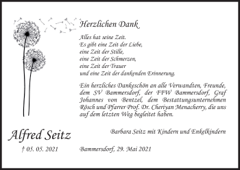 Anzeige von Alfred Seitz von MGO