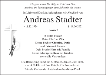 Anzeige von Andreas Stadter von MGO