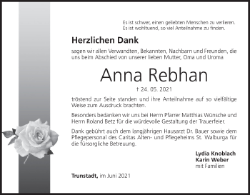 Anzeige von Anna Rebhan von MGO