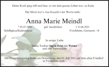 Anzeige von Anna Marie Meindl von MGO