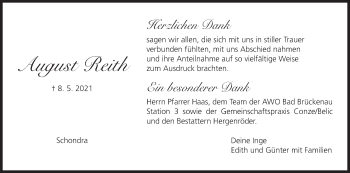 Anzeige von August Reith von MGO