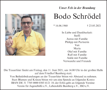 Anzeige von Bodo Schrödel von MGO