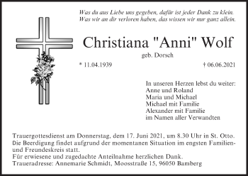 Anzeige von Christiana Wolf von MGO