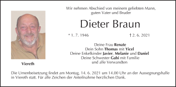 Anzeige von Dieter Braun von MGO