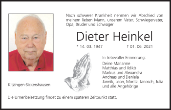 Anzeige von Dieter Heinkel von MGO