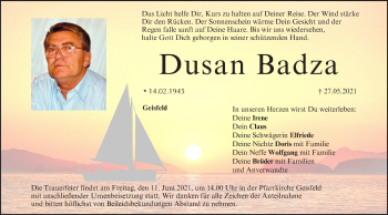 Anzeige von Dusan Badza von MGO