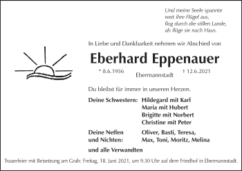 Anzeige von Eberhard Eppenauer von MGO