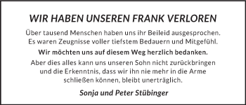 Anzeige von Frank Stübinger von MGO