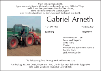 Anzeige von Gabriel Arneth von MGO