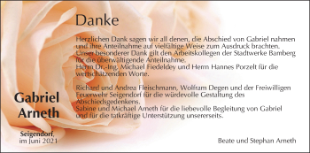 Anzeige von Gabriel Arneth von MGO