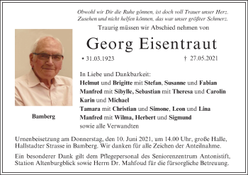 Anzeige von Georg Eisentraut von MGO