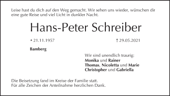 Anzeige von Hans-Peter Schreiber von MGO