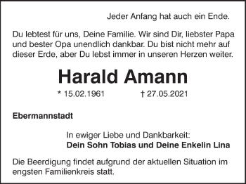 Anzeige von Harald Amann von MGO