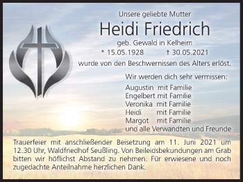 Anzeige von Heidi Friedrich von MGO
