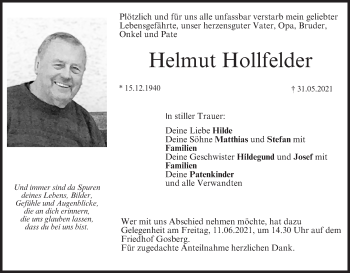 Anzeige von Helmut Hollfelder von MGO