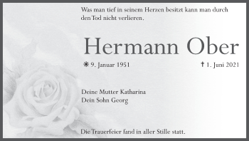 Anzeige von Hermann Ober von MGO