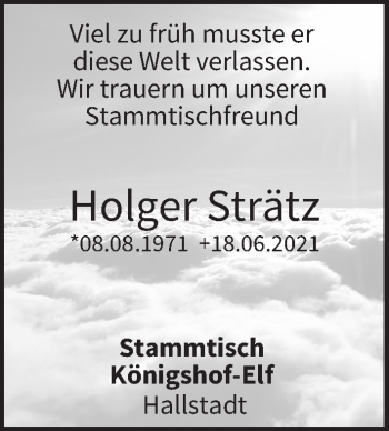 Anzeige von Holger Strätz von MGO