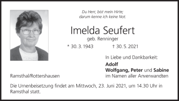 Anzeige von Imelda Seufert von MGO