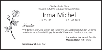 Anzeige von Irma Michel von MGO