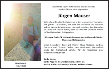 Anzeige von Jürgen Mauser von MGO