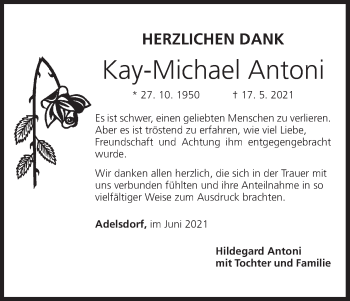 Anzeige von Kay-Michael Antoni von MGO