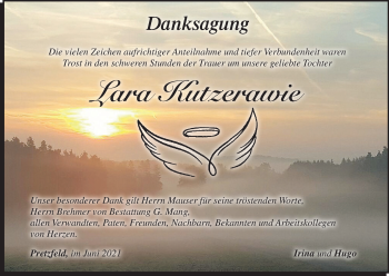 Anzeige von Lara Kutzerawie von MGO