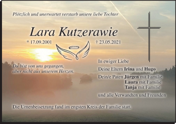 Anzeige von Lara Kutzerawie von MGO