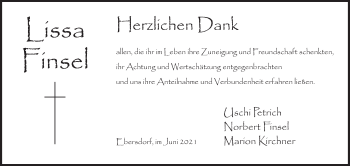 Anzeige von Lissa Finsel von MGO