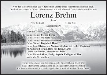 Anzeige von Lorenz Brehm von MGO