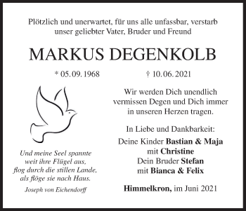 Anzeige von Marcus  Degenkolb von MGO