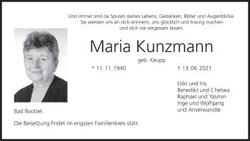 Anzeige von Maria Kunzmann von MGO