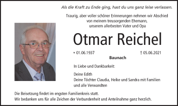 Anzeige von Otmar Reichel von MGO