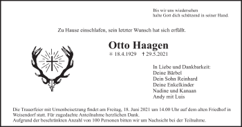 Anzeige von Otto Haagen von MGO