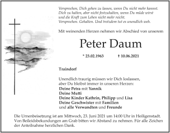 Anzeige von Peter Daum von MGO