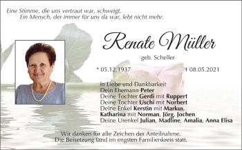 Anzeige von Renate Müller von MGO