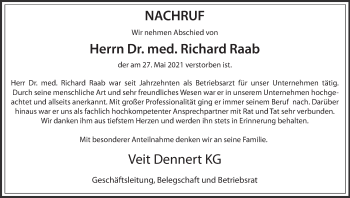 Anzeige von Richard Raab von MGO